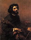 Gustave Courbet Famous Paintings - The Cellist Self Portrait
